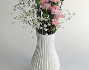 White Vase, for Flowers, Geometric Design Home Decor, Blue Yellow Color Options
