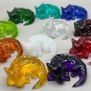 Gem tone sleeping baby dragons!