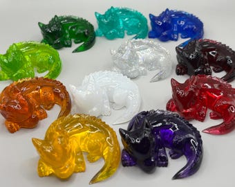Gem tone sleeping baby dragons!