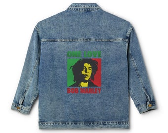 Bob Marley | Un amour | Reggae | Veste en jean pour femme