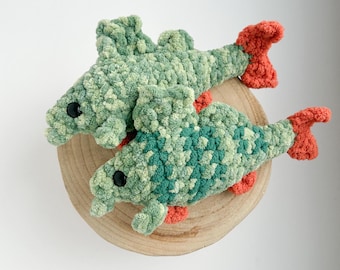 Perch Fish Plushie | Handmade Crochet fish | Fishermen gifts | Gifts for Dad