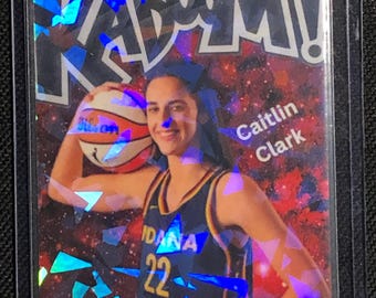 Caitlin Clark rookie kaboom holo cracked ice cards! Made by Dynasty! Custom card! Promo Card!