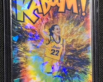 Caitlin Clark kaboom HOLO cracked ice rookie cards! Made by Dynasty! Custom card! Promo Card!