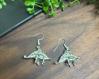 Dinosaur Earrings | Dinosaur Earrings Dangle | Quirky Earrings | Unusual Earrings | Silver Earrings | Silver Dinosaur Earrings