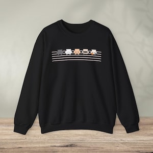Cute Cats Peeking Sweatshirt - Cozy Jumper for Cat Lovers, Fun Feline Crewneck, Adorable Kitty Pullover, Cat Lady Gift, Kitten Graphic