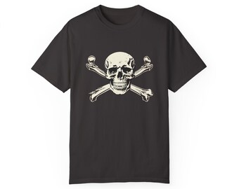 Skull & Crossbones Garment-dyed Tee: Pirate Pride T-shirt - Etsy