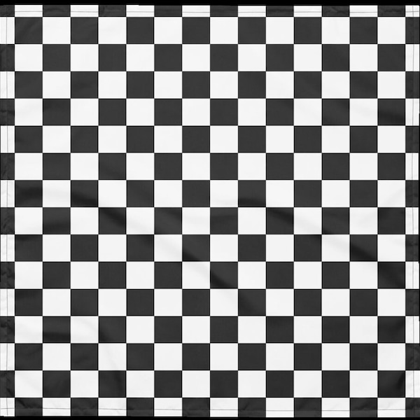 Checkered Chic Bandana - Versatile Accessory Monochrome Bandana Bliss - Timeless Classic Checker Bandana - Fashion Retro Checkered Bandana