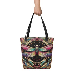 Impresionante bolso de mano Art Nouveau Dragonfly - Bolso floral único para amantes de la naturaleza / Edición limitada