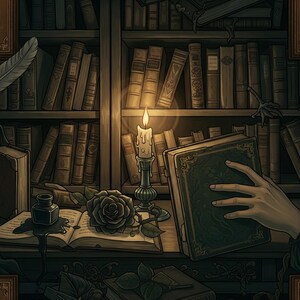 Prezent Dark Academia, Gotycka Fantastyczna Opakowanie Na Kubek, Mistyczne 20-uncjowe Chude Opakowanie Na Kubek, Prezent Dla Miłośnika Książek Vintage, Romantyczna Estetyka Natury