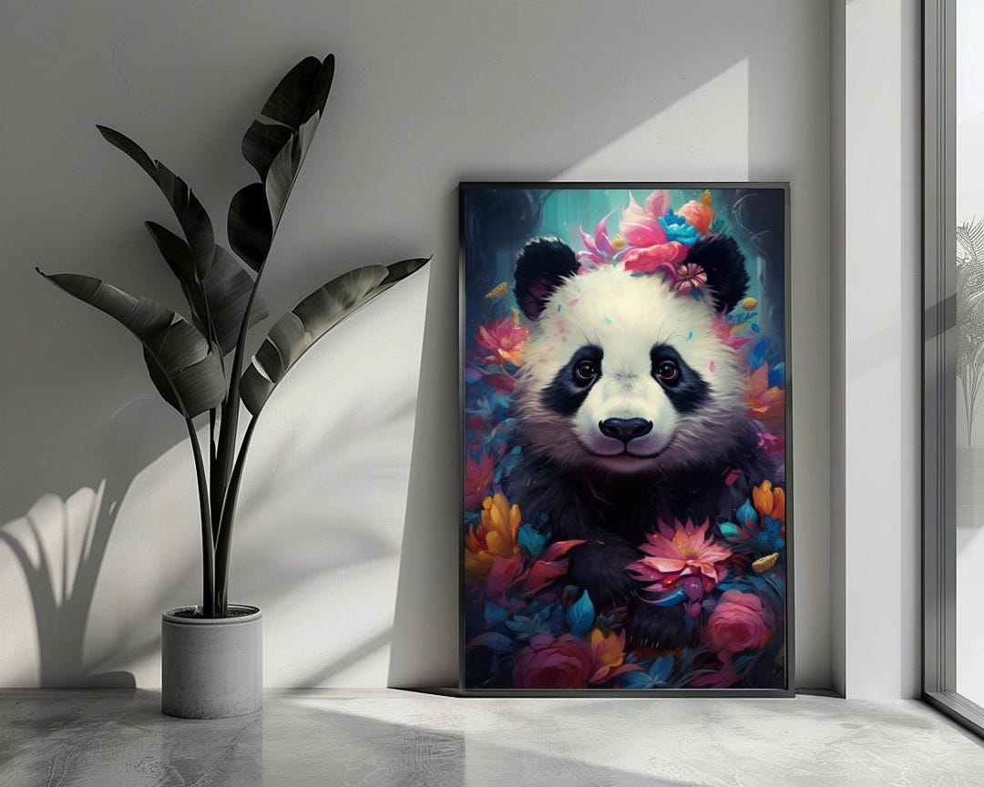 Panda Poster Animal Poster Nature Poster Flowers Poster Beautiful ...