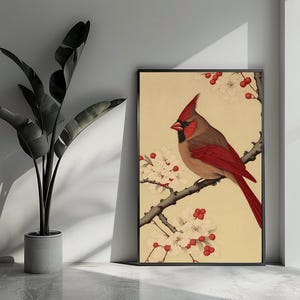 Poster di uccelli, poster artistici, poster orientali, poster della natura, poster di animali, arte murale per l'arredamento della casa | 484 | Regalo per lui - Senza cornice
