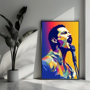 Freddie Mercury Poster Music Poster Bohemian Rhapsody Poster Queen Poster Wall Art For Home Decor | 361 | Gift For Him - No Frame