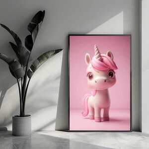 Eenhoorn Poster Schattige Poster Kinderposter Fantasie Poster Wall Art For Home Decor | 4426KMD | Gift For Him - No Frame