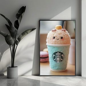 Poster Starbucks, poster tazza, poster giocattolo, poster caffè, poster logo, arte murale per la decorazione della casa | 4645 | Regalo per lui - Senza cornice