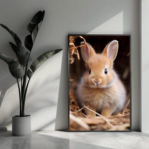 Poster Coniglietto Poster Animali Poster Cameretta Neonato Poster Arte Murale per Arredamento Casa | 1242 ANNI | Regalo per lui - Senza cornice
