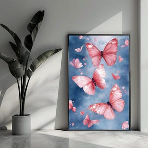 Poster di farfalle, poster di acquerelli, poster della natura, poster artistico, poster di animali, arte murale per la decorazione della casa | 4885 | Regalo per lui - Senza cornice