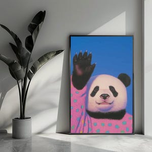 Panda Poster Stipjestrui Poster Dieren Poster Grappig Poster Mode Poster Wall Art  For Home Decor | 4716 | Gift For Him - No Frame