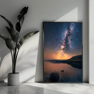 Affiche de la Voie Lactée Affiche du Ciel Étoilé Affiche de la Nature Affiche de l'Espace Art Mural pour la Décoration Intérieure | 3715BY | Cadeau pour lui - Sans cadre