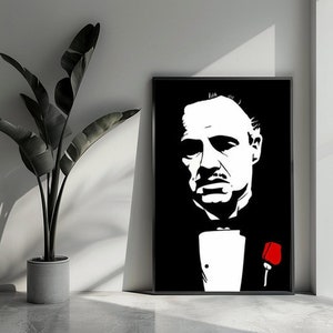 The Godfather Poster Movie Poster Vito Corleone Poster Marlon Brando Poster Wall Art For Home Decor | 725 | Gift For Him - No Frame
