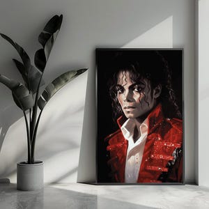 Poster di Michael Jackson, poster musicale, poster di Thriller, poster del Re del Pop, arte murale per l'arredamento della casa | 324 | Regalo per lui - Senza cornice