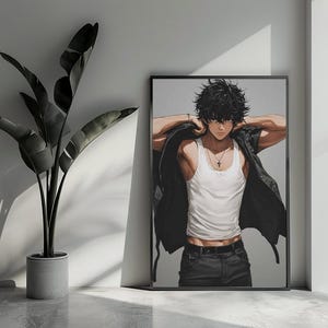 Anime Poster Coole Poster Man Poster Manga Poster Kunst Poster Mode Poster  Wall Art  For Home Decor | 4850 | Gift For Him - No Frame