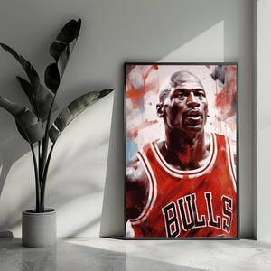 Poster di Michael Jordan, poster di basket, poster dei Chicago Bulls, poster sportivo, arte murale per la decorazione della casa | 318 | Regalo per lui - Senza cornice