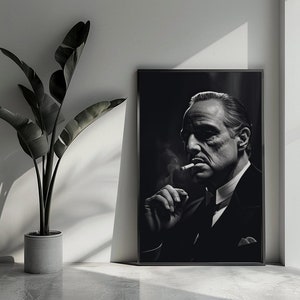Don Corleone Poster The Godfather Poster Vito Corleone Poster Marlon Brando Poster Wall Art For Home Decor | 5 | Gift For Him - No Frame