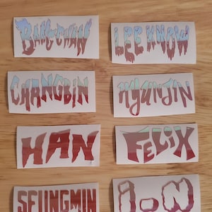 Stray Kids Members Names Vinyl Decal
