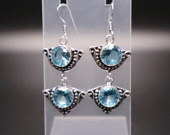 Double Blue Eyed Earrings