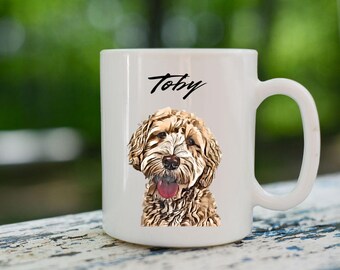 Custom Pet Mug + Name, Personalized Mug, Customized photo mug, Custom Picture Mug, Photo Mug, Mug with dog picture