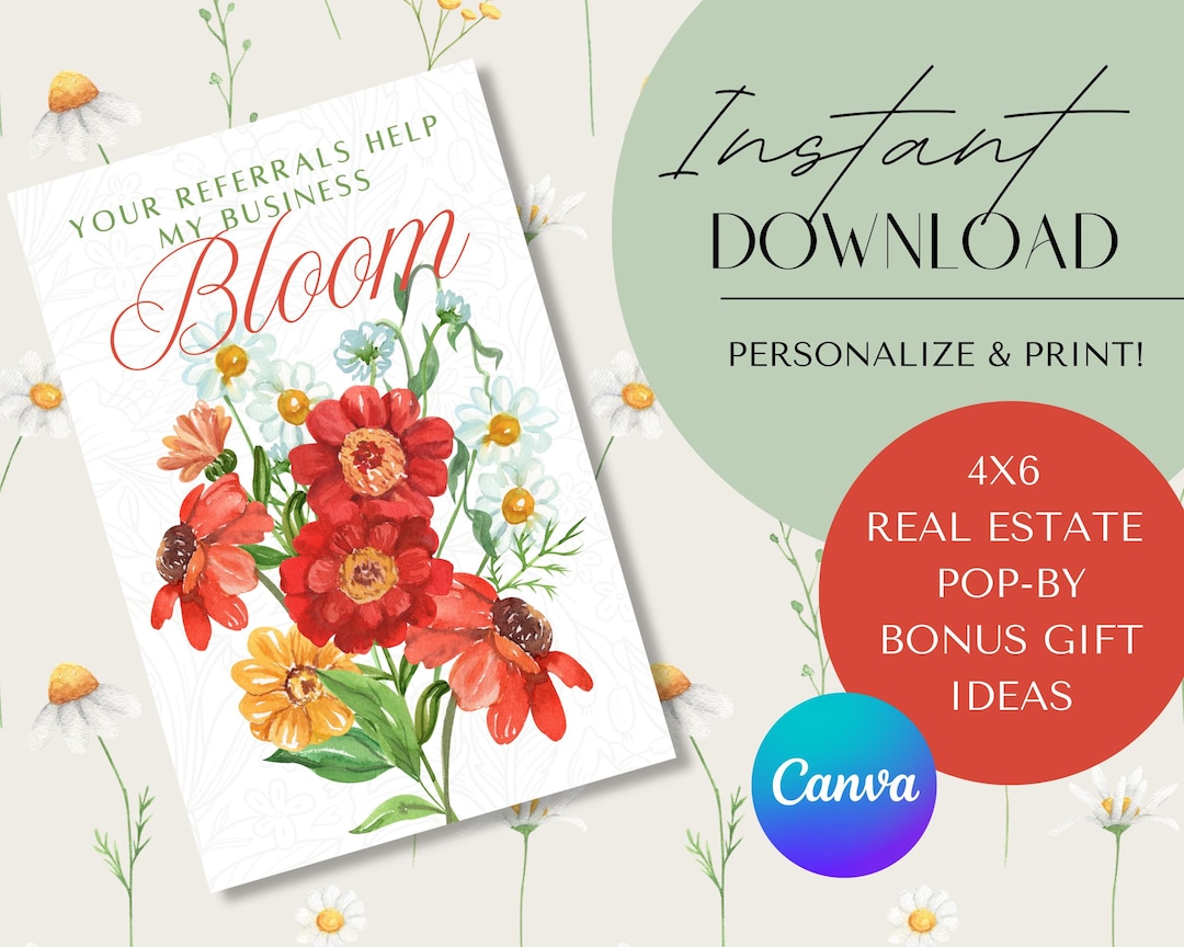 Realtor Spring Pop-by Tag, Spring Business Booster for Realtors, Unique ...