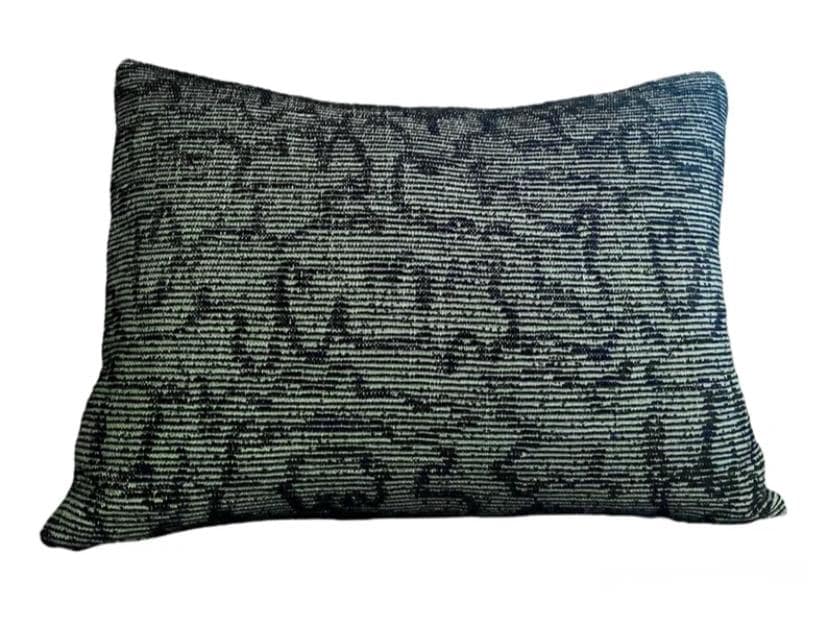 Coussin Kelly Wearstler 100% Lin Bray-Argent Flume Dec 14x20 Pouces - Neuf Avec Étiquette