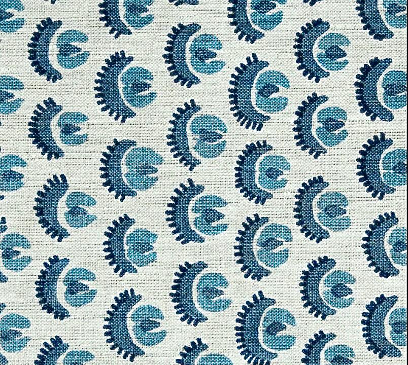 Motivkissen - Einseitig Walter G. Kissenbezug - Cadiz in Riviera Blau und Flachs, Ausverkauf