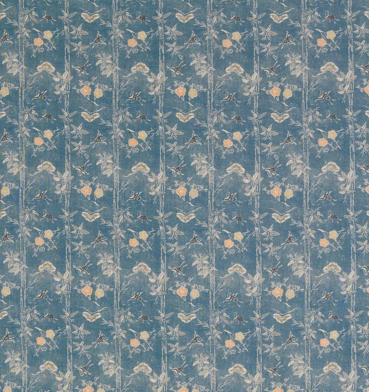 Oreillers à motifs - 11 x 22 pouces Robert kime TAKEYABU taie d'oreiller bleue, simple face, vente finale