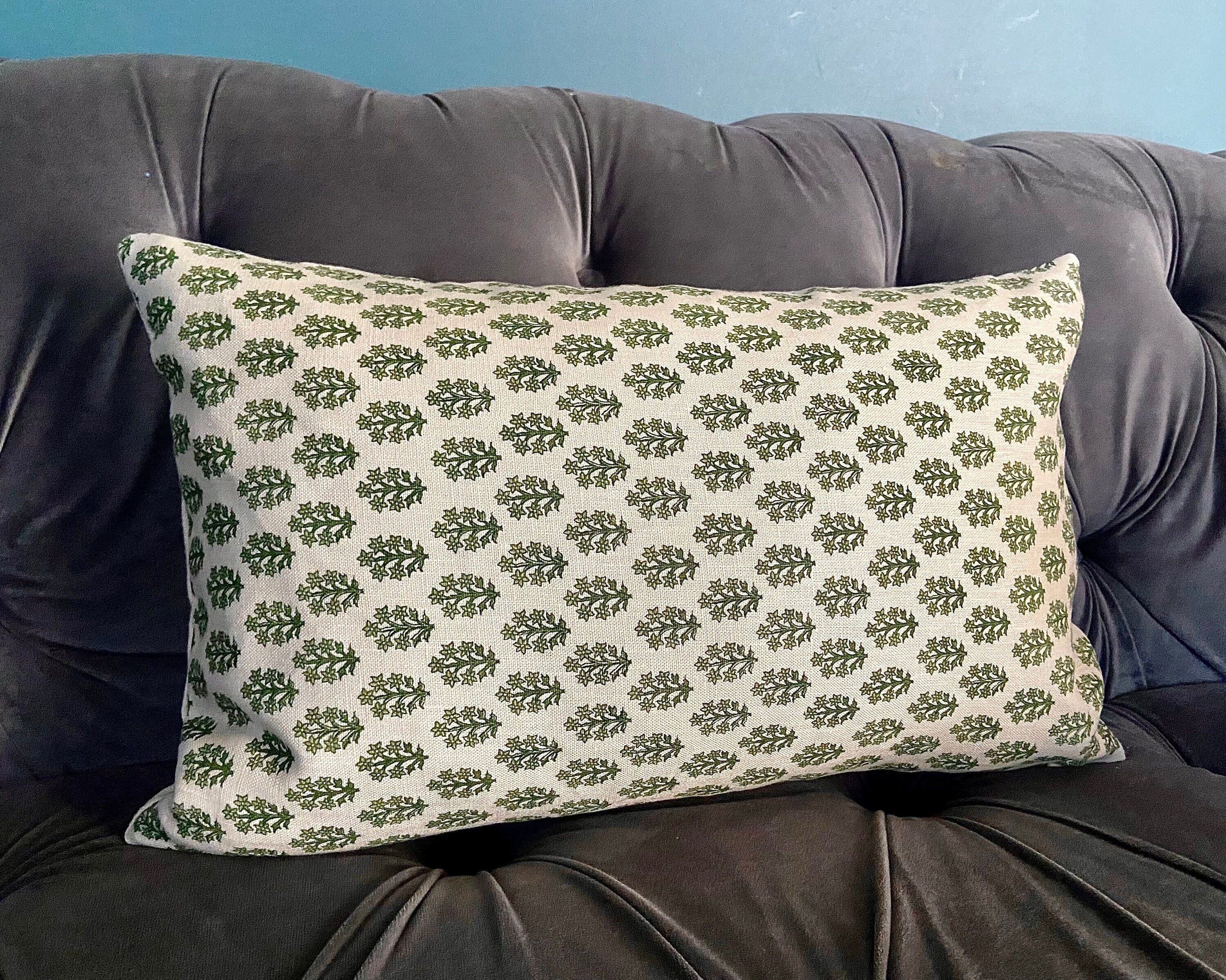 Green Devonshire, Michael Smith pillow cover Single sided, Final Sale