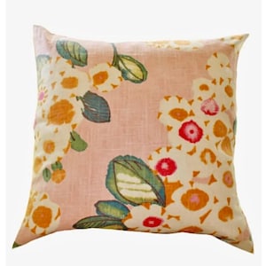 Ready to ship - Single Sided Pink floral pillow cover, Final sale 11.5 x 24