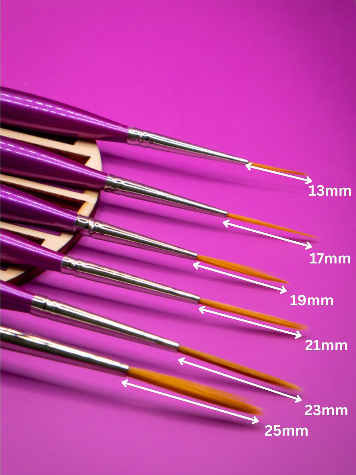 Mandala Liner Brush Set - 6pc Long Rigger Brushes for Detail, Flow, and ...