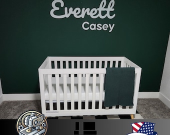 Plaque nominative en bois personnalisée - Décoration murale pour chambre de bébé, lettres personnalisées
