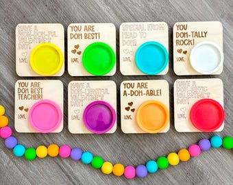 Personalized Valentine's Day Playdoh Holder – Custom Gift for Kids, Gift for Classmates
