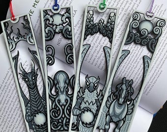Mythical Creature Bookmark | Fantasy Monster Book Lover Accessory | Fantastic Beast Bookish Gift