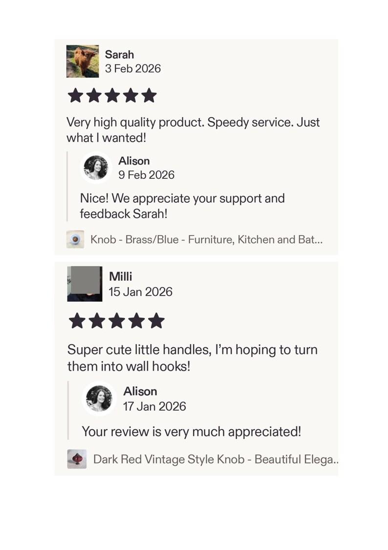 Ceramic Knobs - Assorted Colours - Sage Green - White - Blue - Pink - Vintage Style - Cottage Decor - Furniture Hardware - Drawer Knob image 16