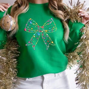 Christmas Light Shirt, Coquette Bow Shirt, Christmas Gift, Girly Aesthetic Christmas Tee, Kids Christmas Shirt, Holiday Shirt