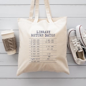 Library Return Dates Tote Bag