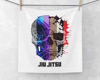 Jiu Jitsu Skeleton Face Towel,Gym Face Towel,Training Towel,MMA Towel,Workout Towel,Towel For Athletes,Beach Towel,Bjj Towel,Athlete Gift