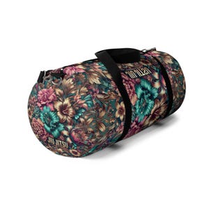 Jiu Jitsu Flower Design #10 Duffel Bag,High Quality Duffel Bag,Athlete Sport Bag,Gym Workout Bag,Modern Design Duffel Bag,Vacation bag