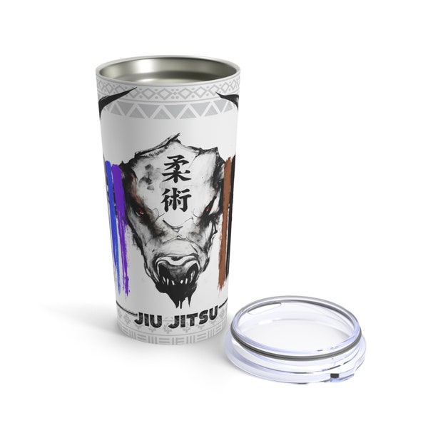 Jiu Jitsu Bull Design Tumbler, Athlete Water Bottle, Jiu Jitsu Modern Tumbler,Durable Gym Water Bottle,MMA Water Bottle,Workout Water Bottle