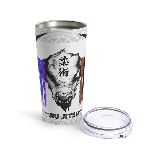 Jiu Jitsu Bull Design Tumbler, Atleet Waterfles, Jiu Jitsu Moderne Tumbler, Duurzame Gym Waterfles, MMA Waterfles, Workout Waterfles