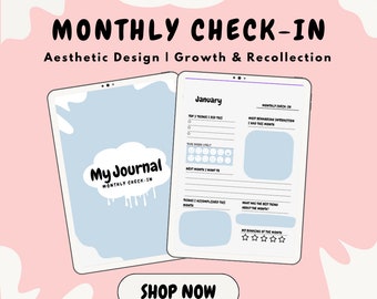 Monthly Check-in Journal - Digital - Printable