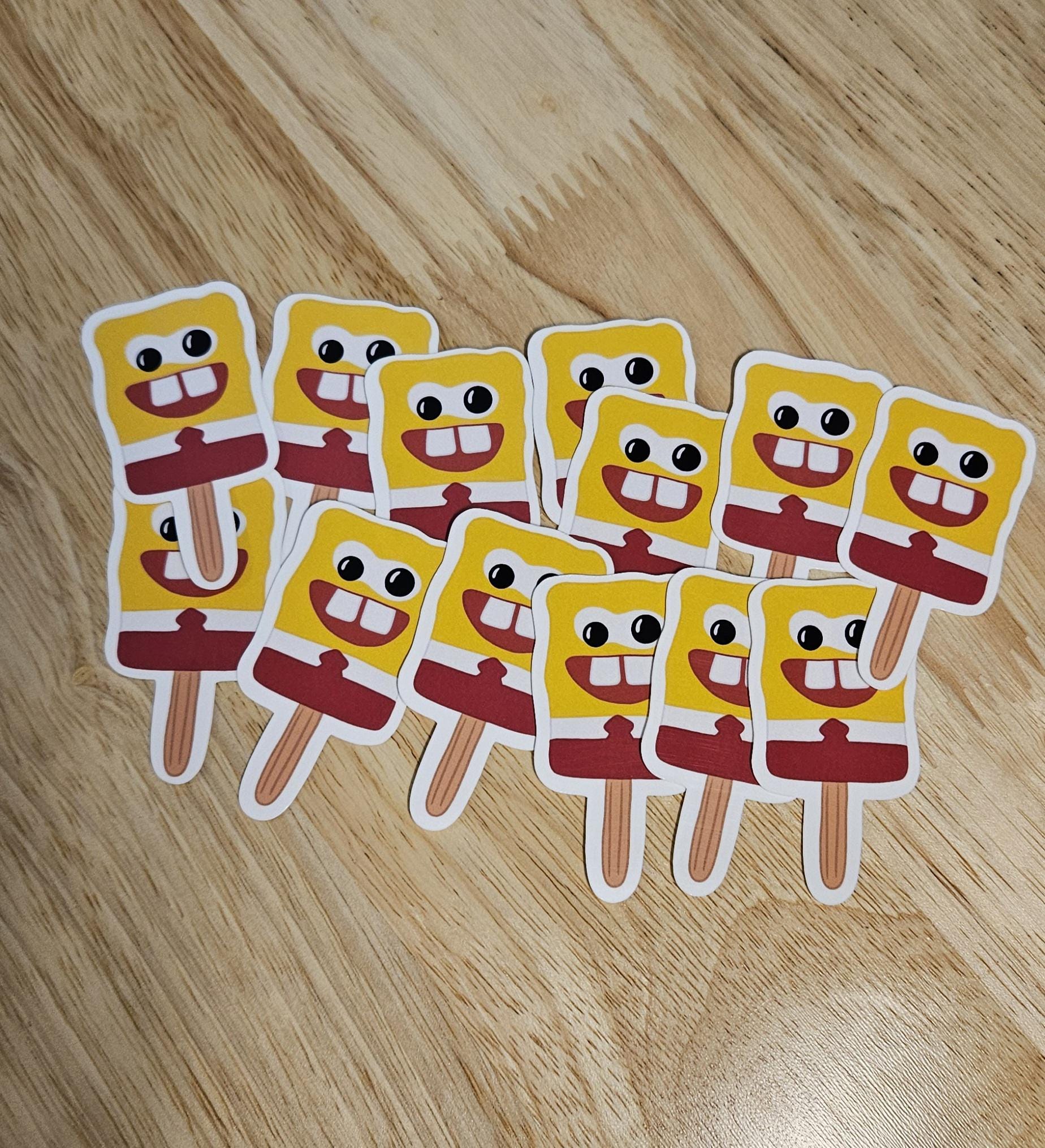 Sponge Cartoon Popsicle Sticker: Funny 90s Inspired Treat - Etsy