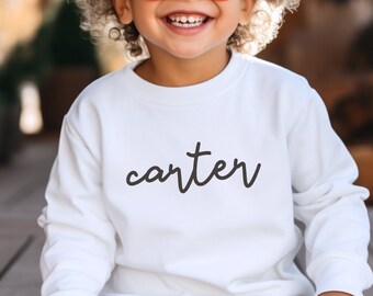 Custom Toddler Sweatshirt, Personalized Kids Shirt With Name, Custom Kids Clothing, Custom Kids Gift, Youth Crewneck Sweater, Toddler TShirt